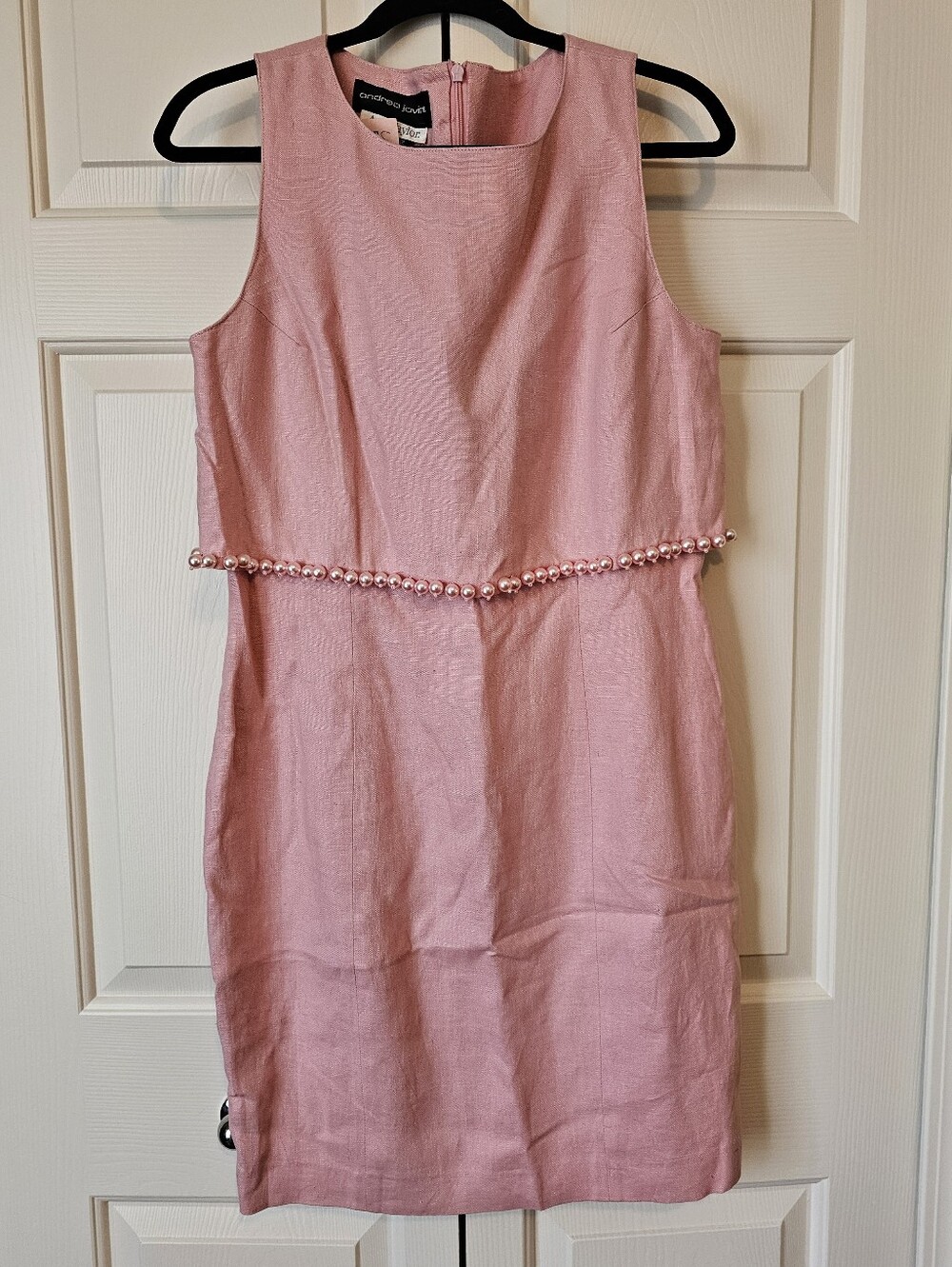 Vintage Pink Linen Dress